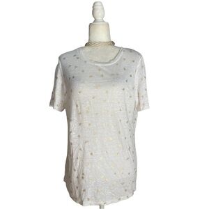 NWT Tabitha Webb Bumble Bee 100% Linen Tee Shirt
Farmhouse Print